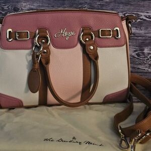 Like New The Danbury Mint "Hope" Breast Cancer Awareness Satchel and Dust Bag
